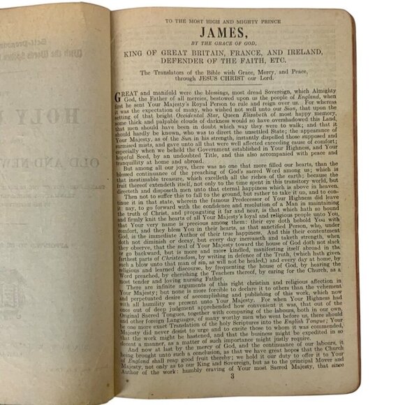 Vintage Holy Bible Red Letter Edition by Blackwell-Wielandy Leather Cover 1920s - Picture 6 of 14